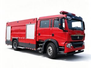 HOWO 7 Tonne Dry Powder & Water Combined Fire Truck