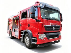 HOWO 7-Ton Dry Powder & Foam Combined Fire Truck