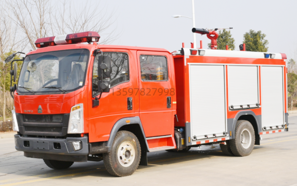 HOWO 5‑Ton Water‑Foam Fire Truck