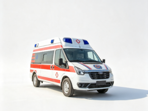 1 Ford V362 Semi‑patient Monitoring Ambulance, 5 Seats