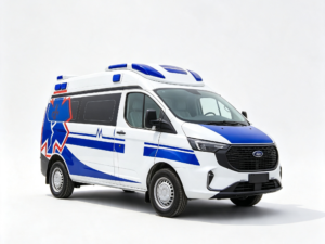 New Upgraded JMC Ford Transit V362 Mid WB Mid Roof Monitoring Ambulance