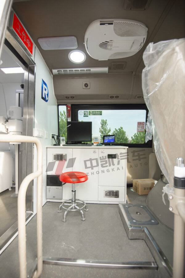 Mobile medical examination vehicle built on 7m Coaster chassis of Xiamen Golden Dragon and refitted by Zhongkai Automobile